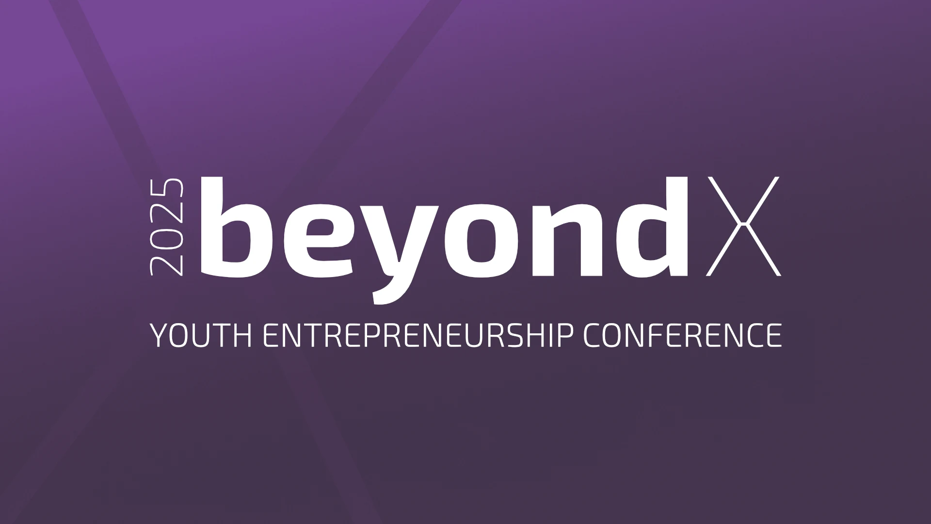 The 2025 beyondX Youth Entrepreneurship Conference logo on purple