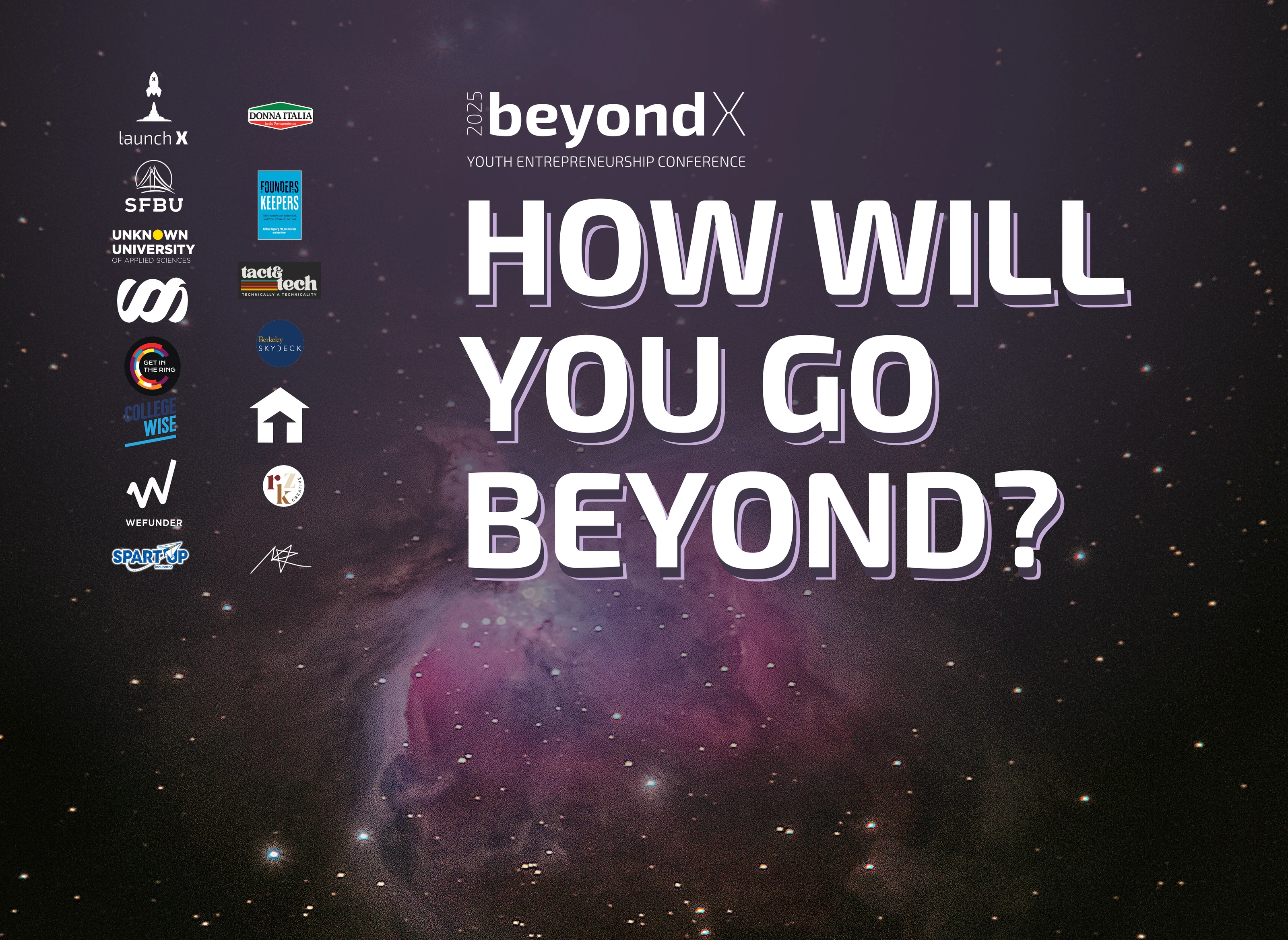 The beyondX photobooth backdrop: How will you go beyond?