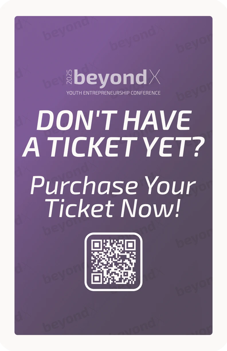 A beyondX sign: Purchase your ticket now