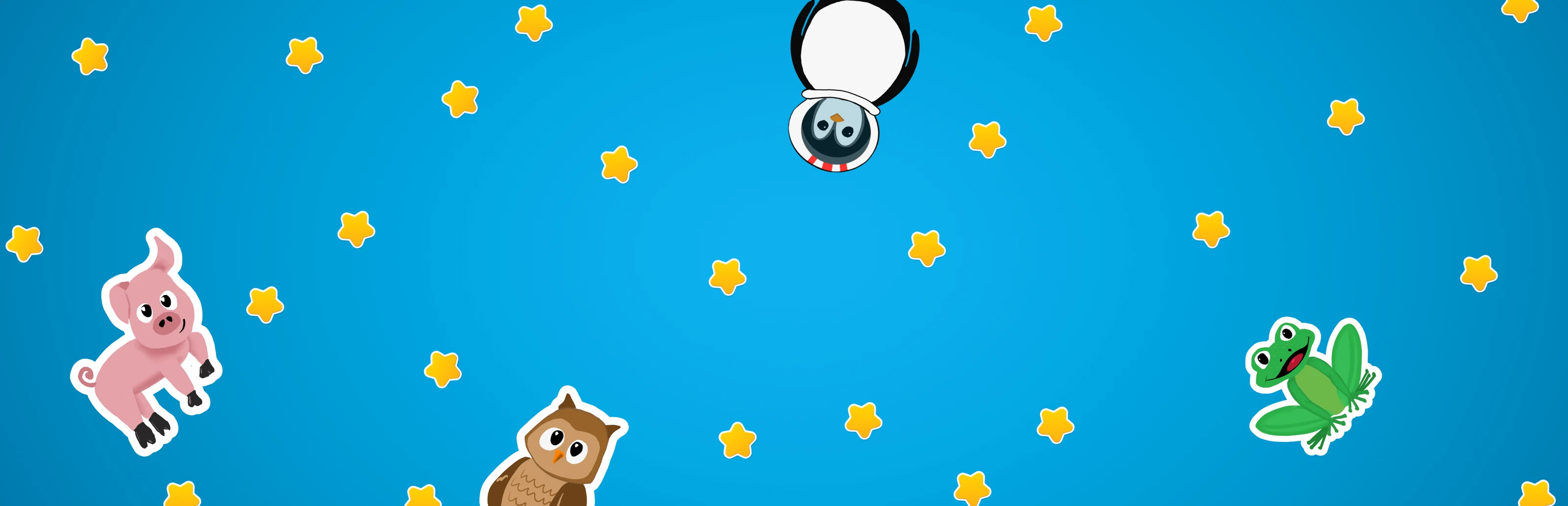 The Mathigo logo surrounded by its animal characters
